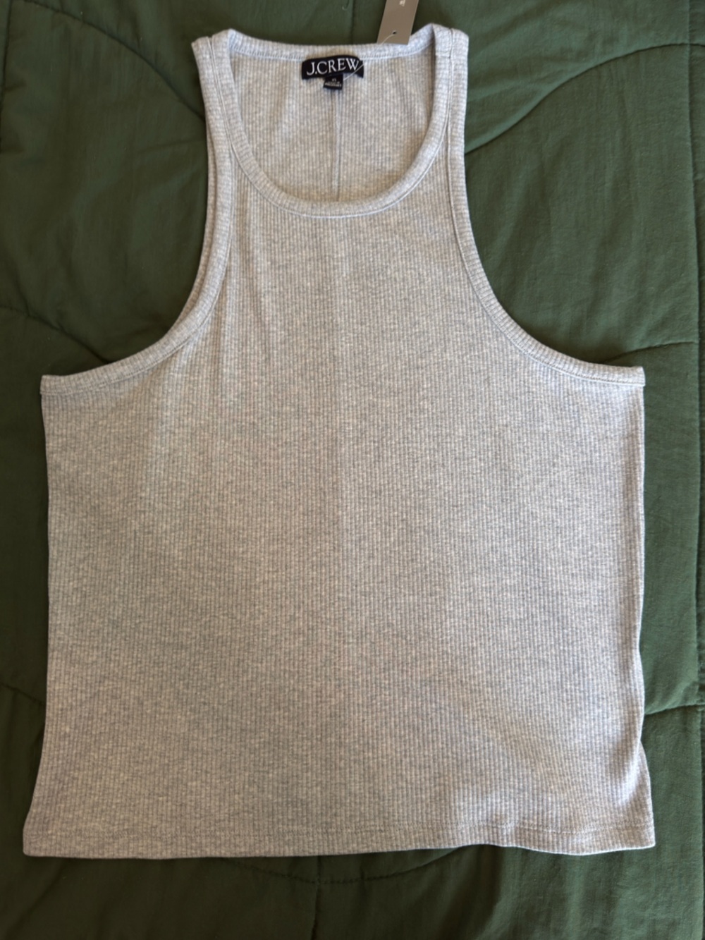 J. Crew Heather Gray Ribbed Tank